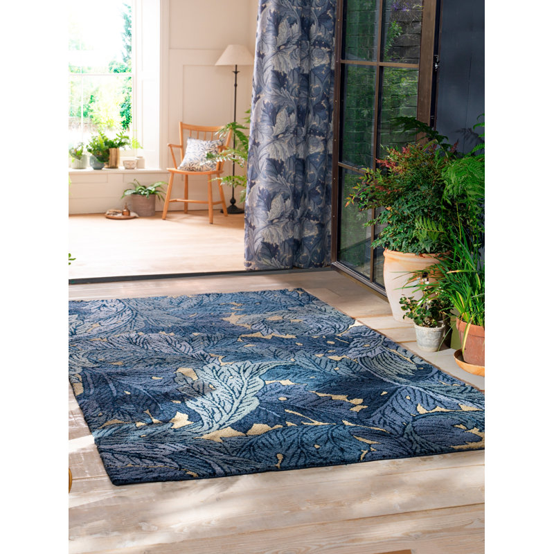 Acanthus Hand Tufted Floral Area Rug, Rectangle 8'2" x 11'6"