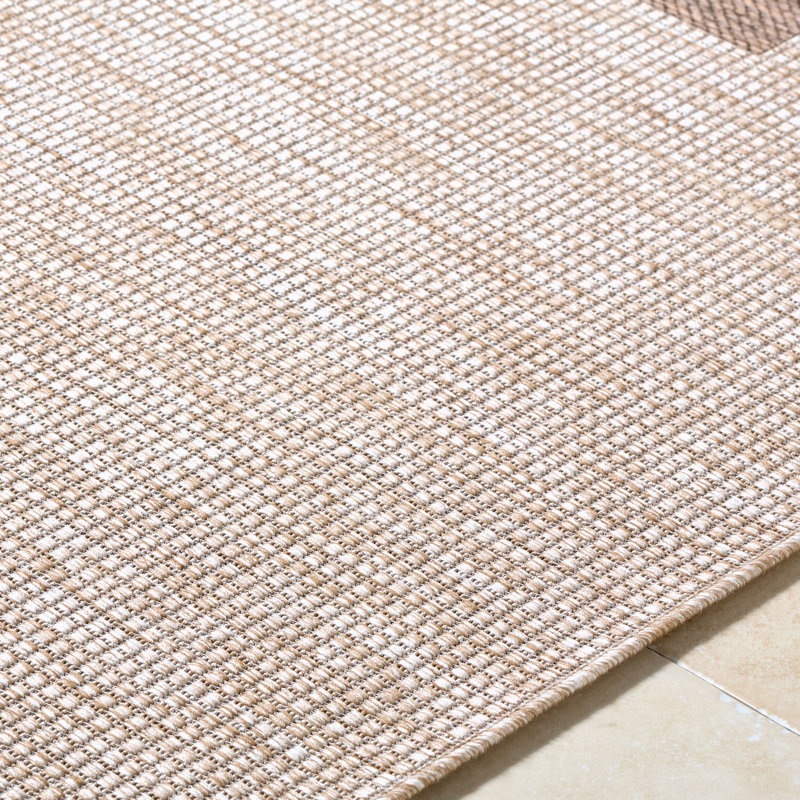 Galey Alix x Livabliss Boxwood Outdoor Machine Woven Rug, Runner 2'8" x 7'3", Tan