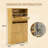 Natural Tall Freestanding Shoe Cabinet, Hidden Shoe Storage Rack with 3 Flip Drawers for Home Entryway-128931178
