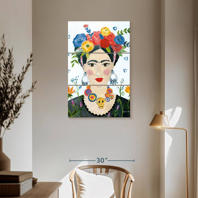 Leisha Hommage à Frida II lumineux, H 57 po x l 36 po