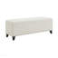 Banc de rangement avec repose-pieds capitonné / charnière de sécurité - beige-130176350