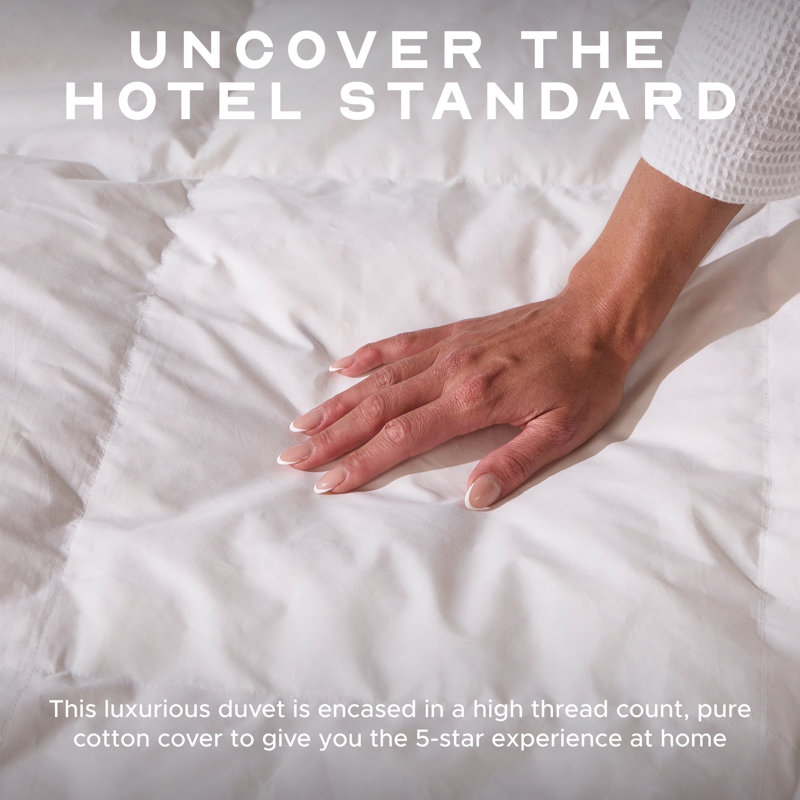 Luxurious Hotel Snuggledown Signature Goose Feather & Down Duvet 10.5 Tog All Year Round Premium Duvet, Single