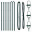 Vidaxl Fence Posts 7 Pcs Diameter32 Mm Galvanised Steel-2099660741-2099660763