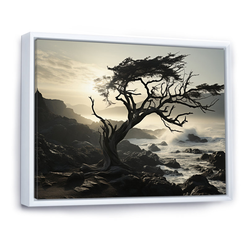 «Beach Photo Coastal Symphony II», reproduction sur toile, H 34 po x l 44 po x P 1,5 po, Cadre flottant blanc
