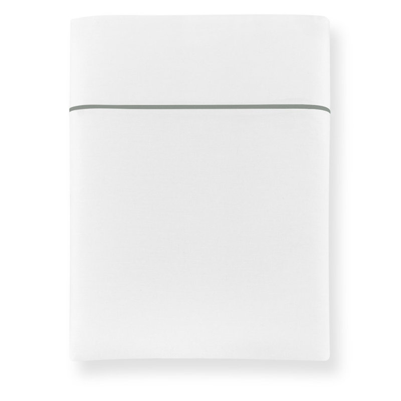 Soprano II 420 Thread Count 100% Cotton Sateen Flat Sheet, Twin, Sky