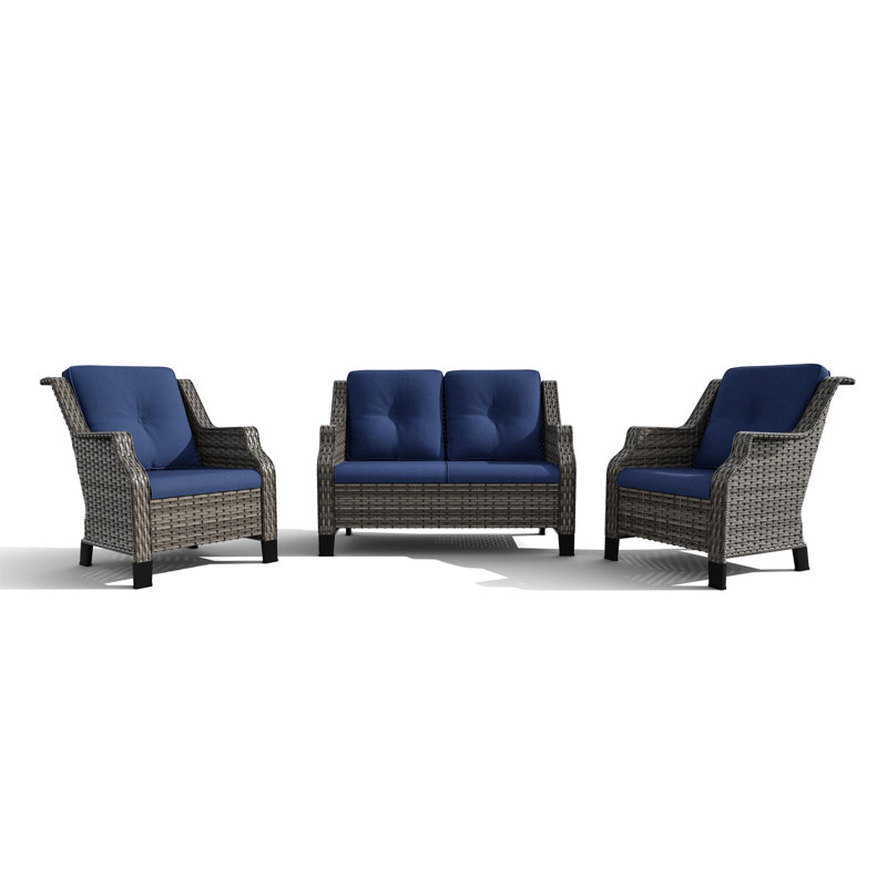 Dax - Person Patio Conversation Set, Blue