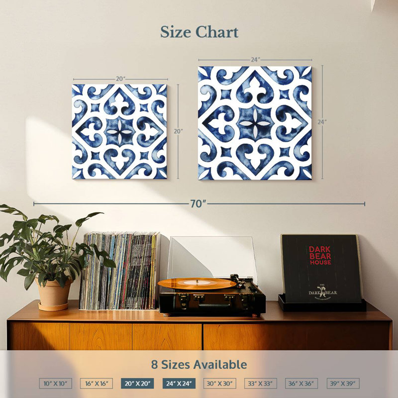 Carrelage cobalt Kerner VI, H 20 po x l 20 po
