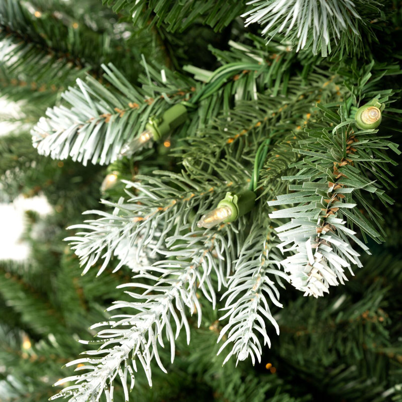 7.5 Ft Frosted Fir Pre-Lit Christmas Tree with Warm Lights