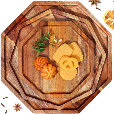 Plateau à fruits en bois 3 pièces