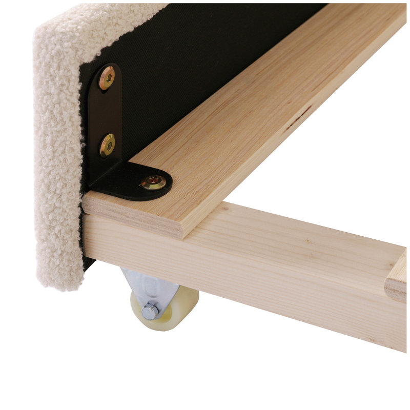 Lit de jour rembourré avec accoudoirs de rangement, couchette et dernier système audio Bluetooth intégré, molleton Teddy