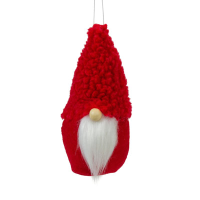 Ornement de Noël en peluche gnome - 7 po
