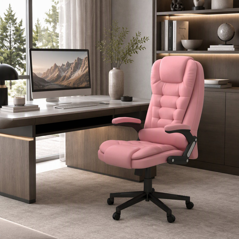 Chaise de bureau pivotante en velours moderne avec dossier à bulles et base roulante pour le bureau à domicile
