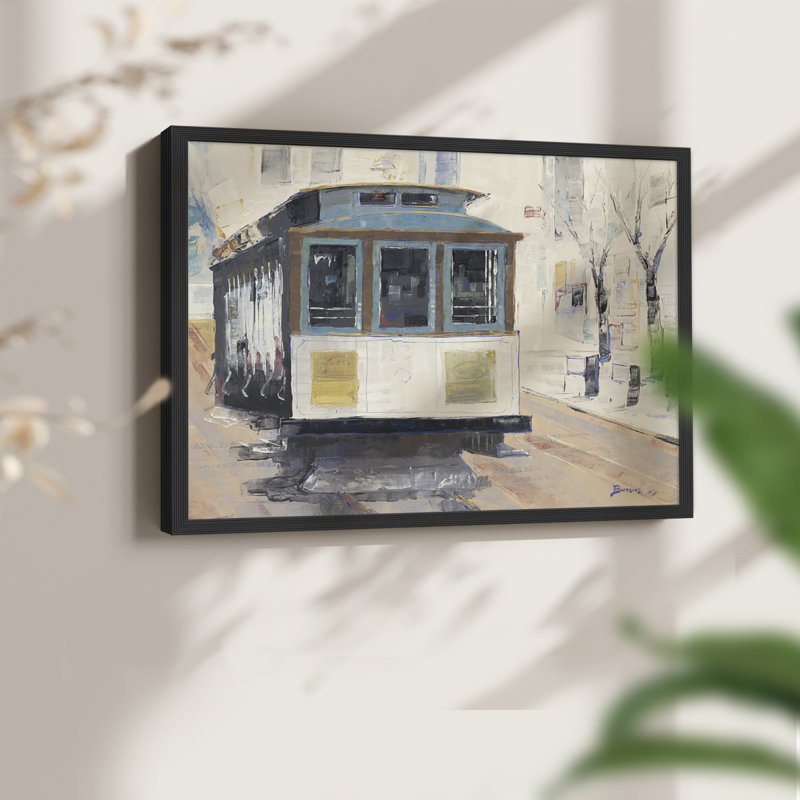 Cable Town -Framed Print - Restickable, Black, 16" H x 20" W