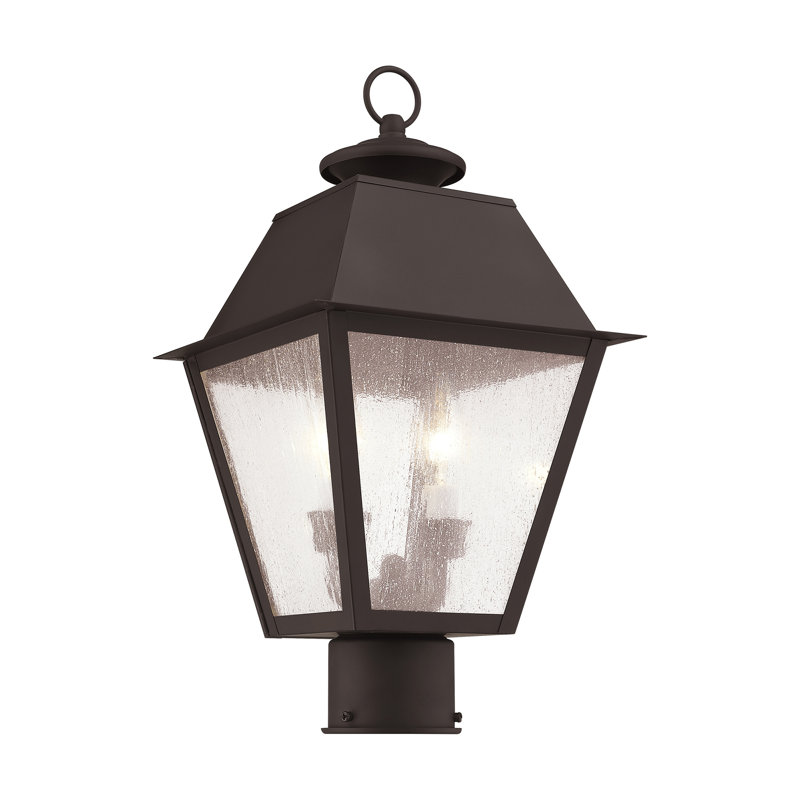 Tête de lanterne câblée à 1 lumière H 17,5 po Fraida, Bronze