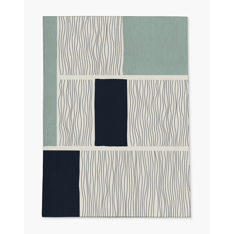 Tapis de chaise rectangulaire Rapu, L 36 po x L 60 po, gris