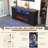  70" Fireplace Tv Stand With Fireplace Includ For Tvs Up To 75", 2 Doors Cabinet With Open Storage Space And Led Light Bar