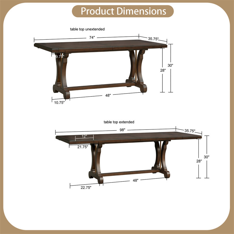 Radesyam Solid Wood Dining Table