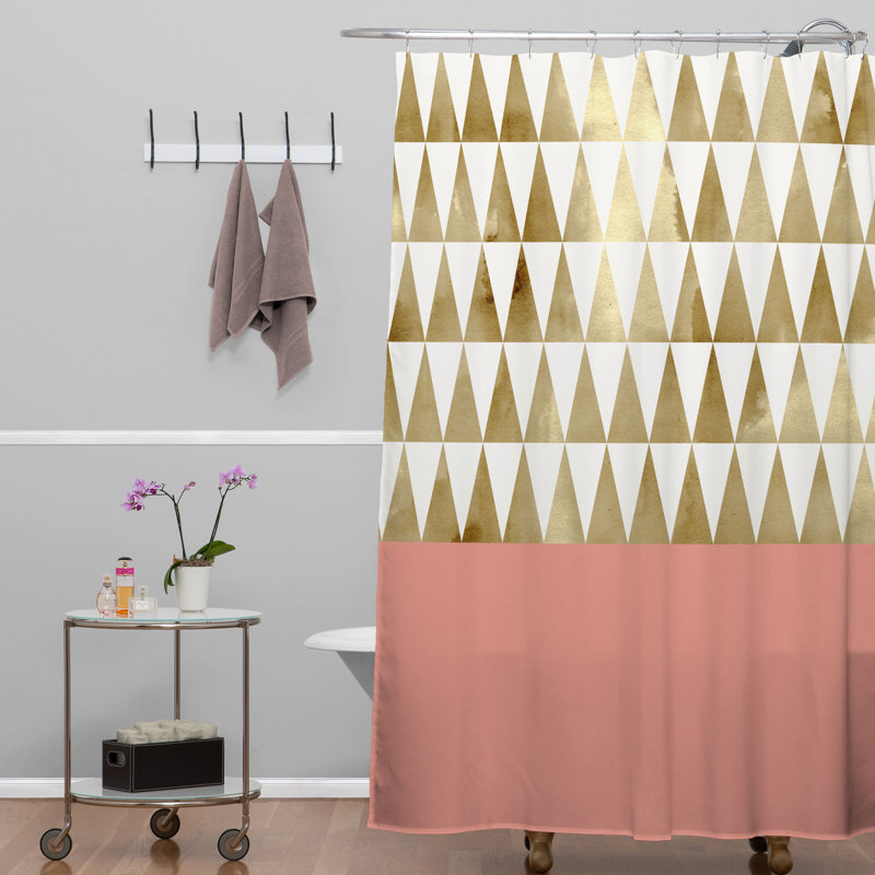 Rideau de douche simple triangles