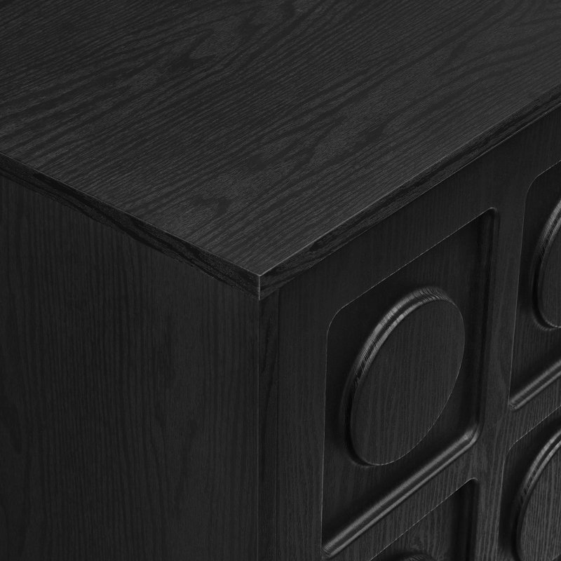 Knox 71 Inch TV Stand, Black