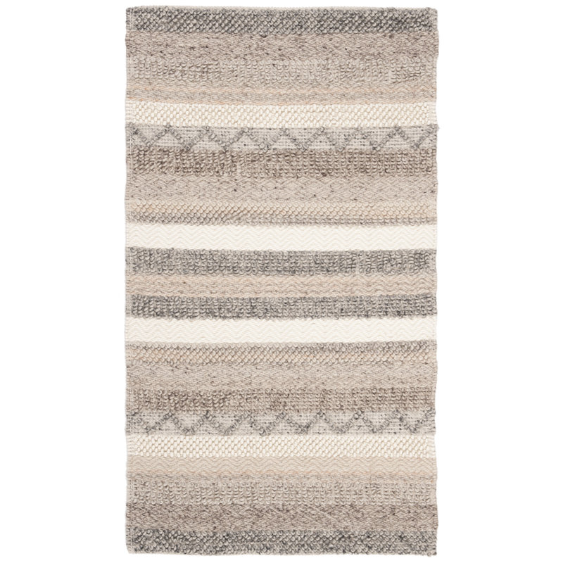 Striped Hand Woven Area Rug, Rectangle 122 x 183 cm