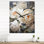 Horloge murale Daarina - pivoines surdimensionnée