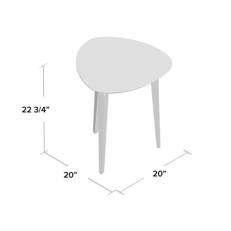 Luqman Solid Wood Top End Table, Walnut