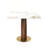 33.5" Modern Small Dining Table with Boomerang Shaped Solid Rubberwood Base, Sintered Stone Top,  Square Styles, Apartment, Kitchen Nook & Café Table for 2-4 People -1380790670