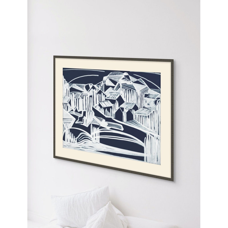 Hillscape Blue 1 Print, 26.54" H x 32.54" W