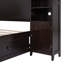 Lit en bois avec armoire et tablette tout-en-un