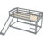 Convertible And Slide Bunk Bed In Gray - Twin Over Arrangement For Versatile Bedroom Setup With Frame Meets Demands Of Modern Living-1511967616