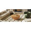 Table basse ronde naturelle avec plateau épais-1721820655