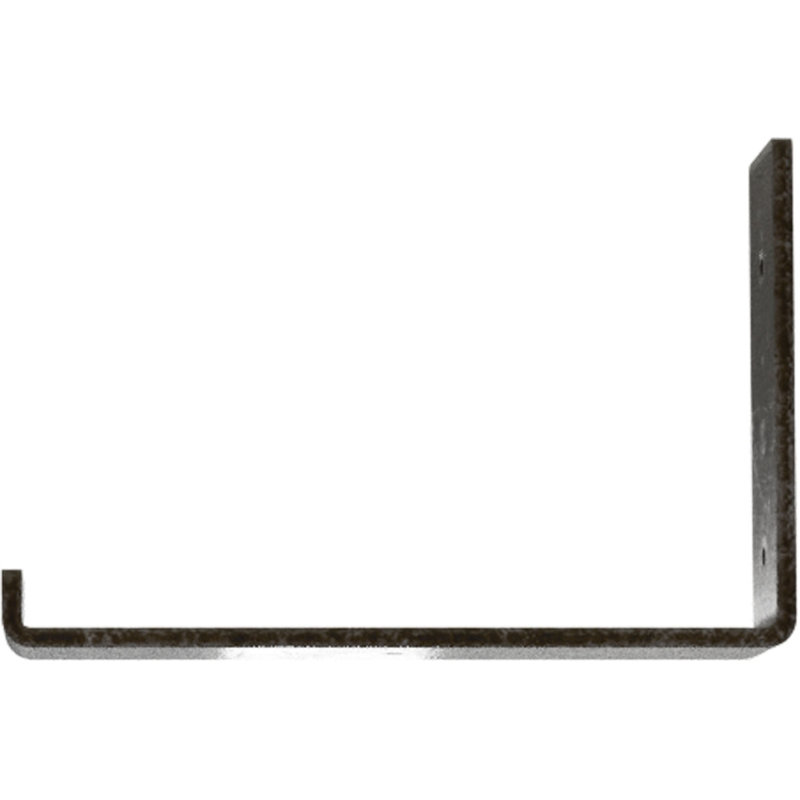 Support de tablette en acier, H 5 po x l 2 po x P 10 po, Argenté antique chaleureux