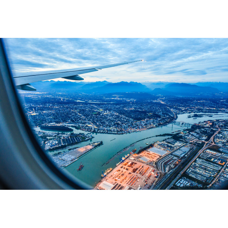 Fenêtre d'avion - photographie sur toile tendue, L 12 po x H 8 po