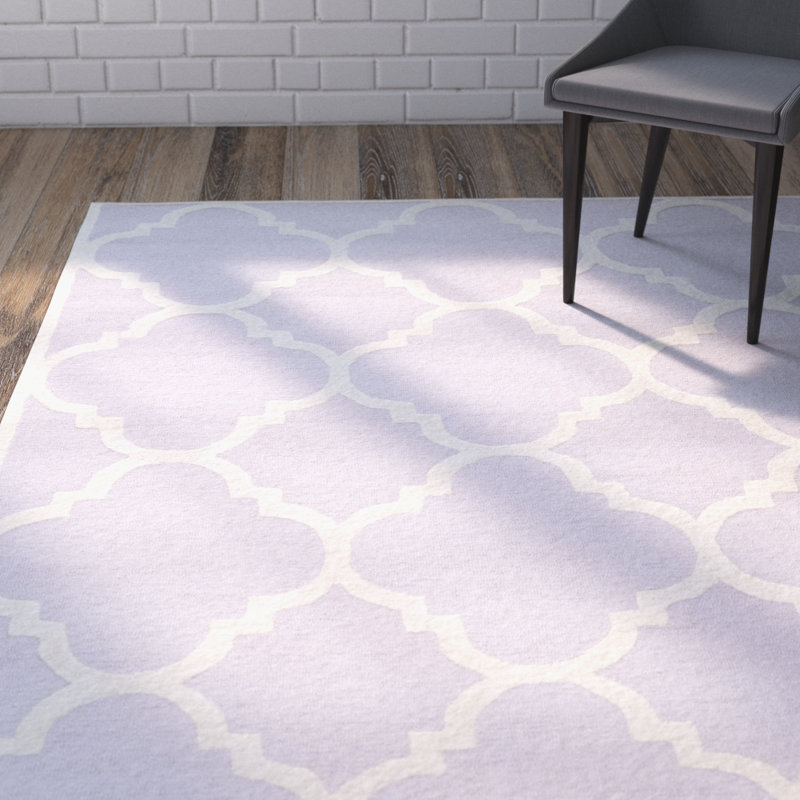 Sanyla Hand Tufted Wool Geometric Rug, Rectangle 2'6" x 4'