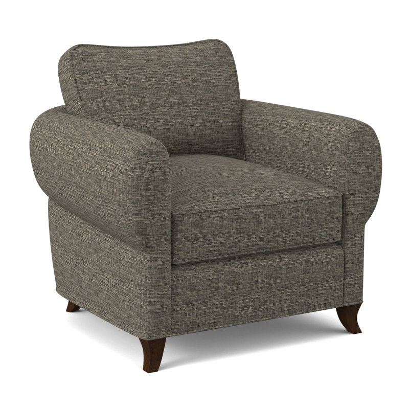 Cocoon Armchair, American Walnut, Filigree Ivory 100% Polyester