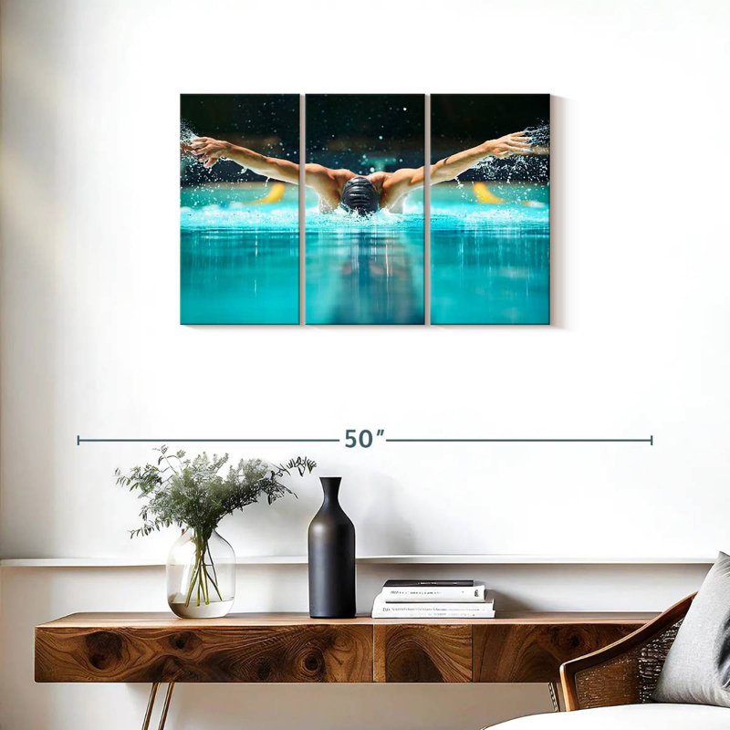 Sireci Swimming Man, 20" H x 33" W