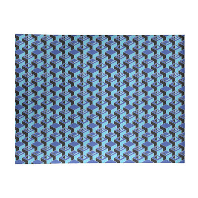 Tapis bleu clair/bleu marine/noir foncé skyscrapers