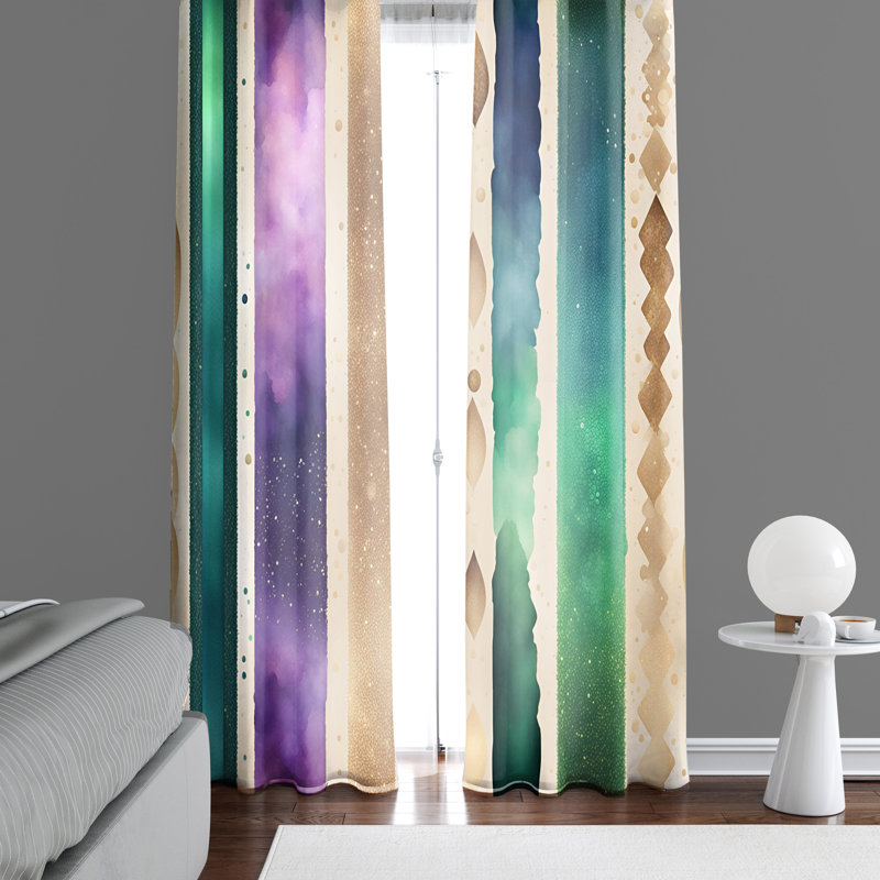 Paire de rideaux semi-transparents en polyester Rockston, L 56 po x L 78 po