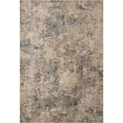 Tapis taupe / denim oriental Tarkio
