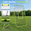 Filet de rebond de volleyball 7x4 pi - filet de rebond à angle réglable, pliable, facile à installer, avec piquets, entraînement à la maison et à l'extérieur