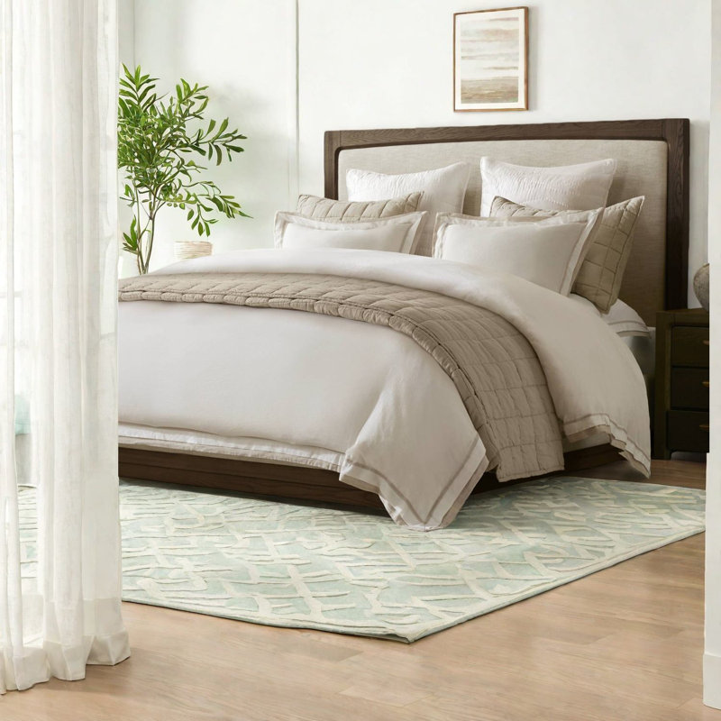 Ensembles de literie de luxe, housse de couette en mélange de lin 3 pièces, style moderne pour le confort de la chambre à coucher