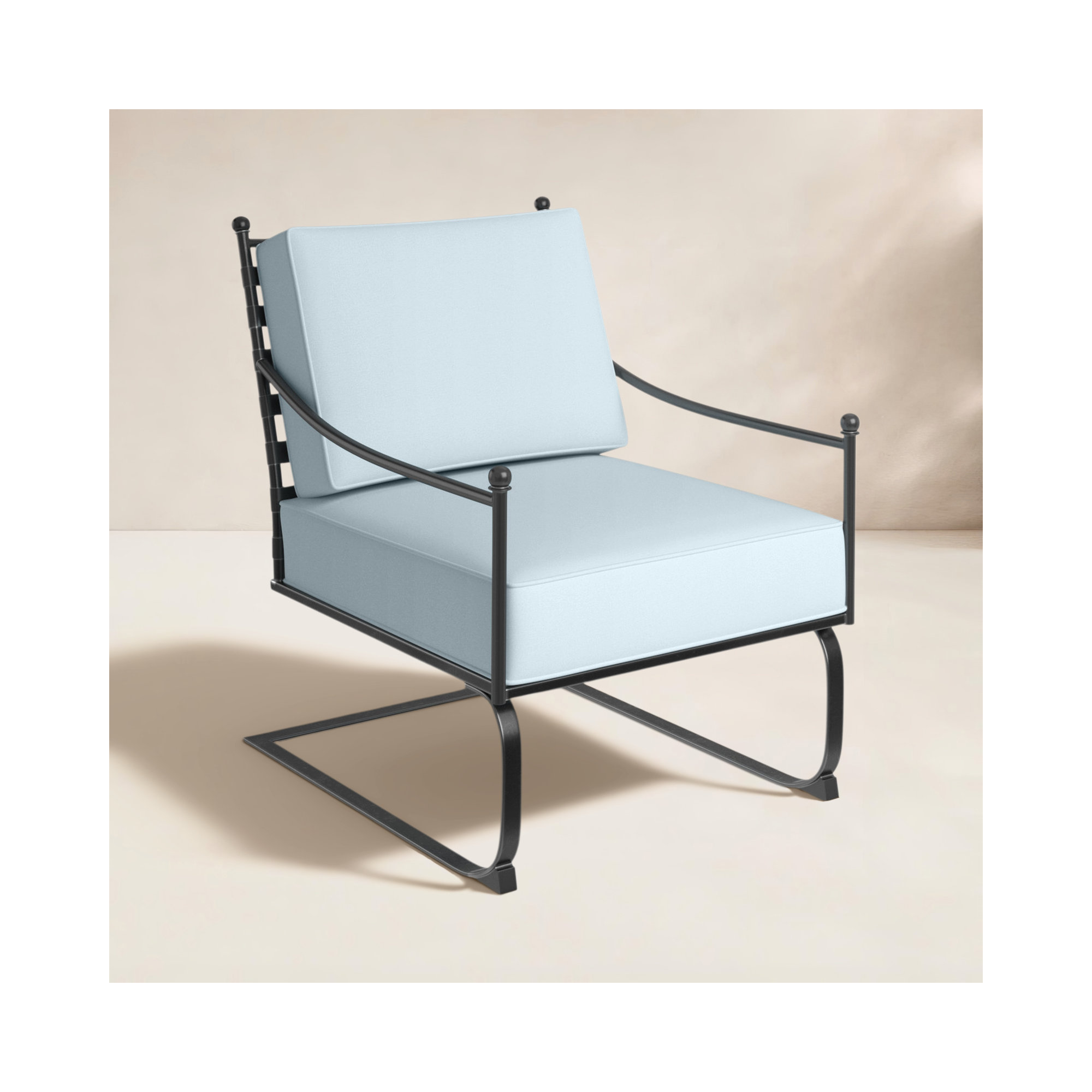 Lucier Patio Chair with SunbCushions, Canvas Skyline Sunbrella®