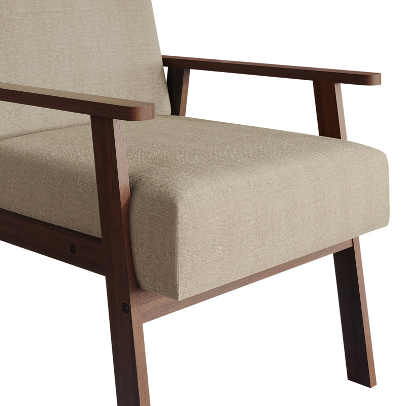 Chaise d'appoint en lin beige, Beige