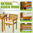 Youra 4-Person Solid Wood Outdoor Dining Set with Cushions 