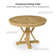 Amoz 42" Pedestal Round Solid Wood Frame Dining Table