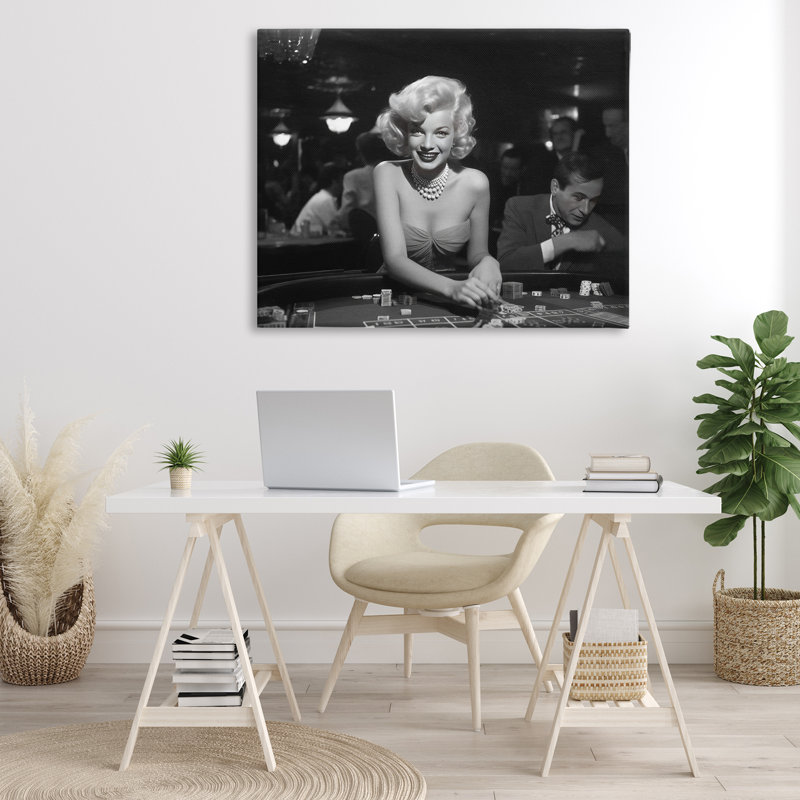 «Iconic Marilyn Portrait», art mural sur toile par Lazar Studio, H 36 po x l 48 po