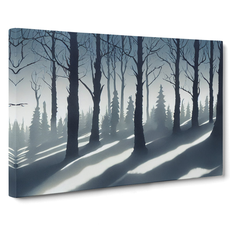 Peaceful Winter Forest - Wrapped Canvas, 50cm H x 76cm W x 3cm D