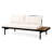 Wood Slats 2 Seater Right Side In Elegant Style - Side, Slats, Iron Frame, Cream Water- Pillowcases