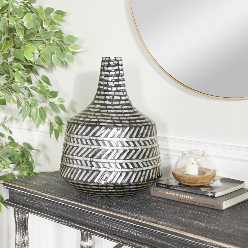 Vase de table en bois massif 16 po Eilerman