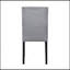 Ensemble de chaises d'appoint rembourrées en velours gris 2 pièces